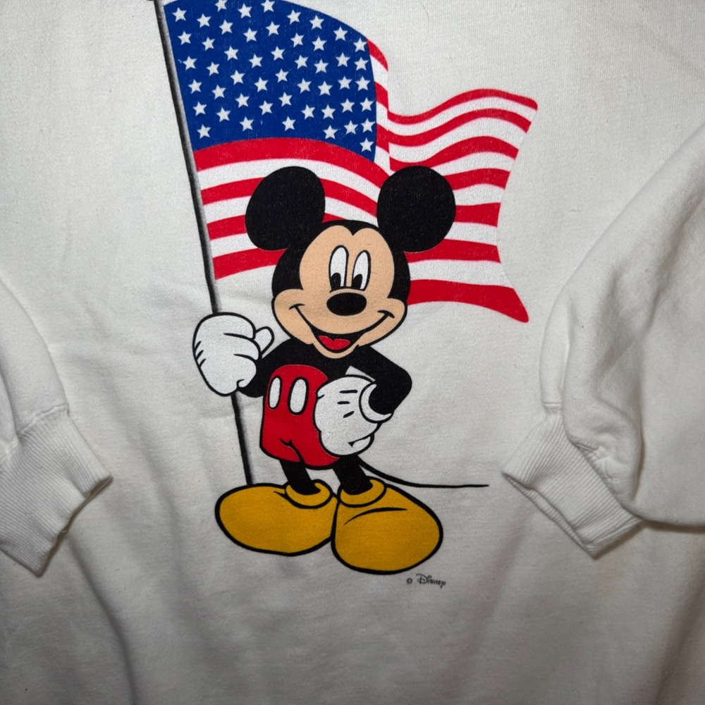 Disney White and Red Mickey Mouse Sweatshirt
